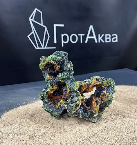 Камень цветной биокерамика море М, 14-17 см