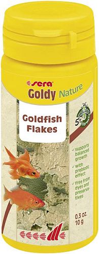 Основной корм Sera GOLDY для мелких золотых рыб, хлопья 50 мл