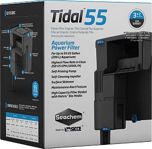 Фильтр рюкзачный Seachem Tidal 55 для аквариума до 200 л, 1000 л/ч