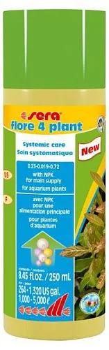 Sera FLORE 4 PLANT удобрение для аквариумных растений, 250 мл