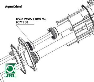 JBL Уплотнительное кольцо для кварцевой колбы УФ-стерилизаторов AquaCristal UV-C 72/110W, арт. 6 071 100