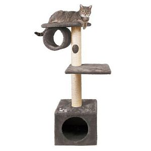 Домик TRIXIE «San Fernando» для кошки, высота 106 см, плюш, серый