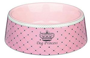 Миска TRIXIE Princess для собак, 0,45 л, D 16 см, керамика, розовый