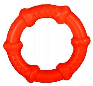 Игрушка TRIXIE кольцо плавающее, для собаки, резина, D 13 см