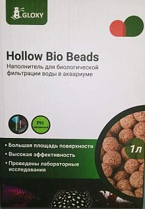 Наполнитель Gloxy Hollow Bio Beads для биологической фильтрации воды, 1 л