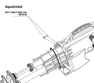 JBL Набор винтов и гаек для корпуса УФ-стерилизаторов AquaCristal UV-C 72/110W, арт. 6 070 600