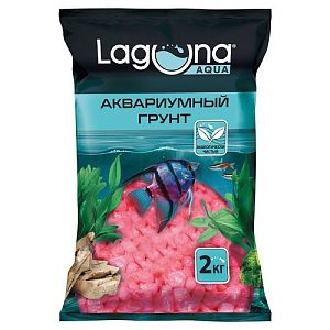 Грунт Laguna цветной розовый, 2 кг, 5−8 мм