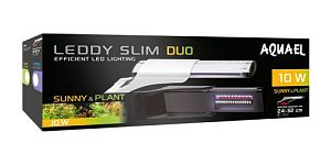 Светильник светодиодный Aquael DUO LEDDY SLIM SUNNY/PLANT черный, 10 Вт, 24−50 см