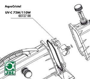 JBL Крышка регулятора потока для УФ-стерилизаторов AquaCristal UV-C 72/110W, арт. 6 072 700