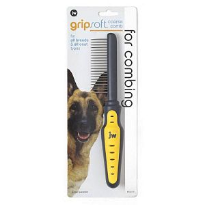 Расческа J.W. Grip Soft Dog Coarse Comb для собак, с редкими зубьями