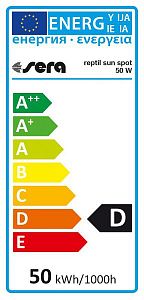 Лампа Sera reptil sun spot, 50 Вт