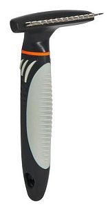 Расческа-грабли TRIXIE с крутящимся переменным зубом, ручка пластик, 10×15 см