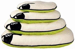 Лежак TRIXIE «Shaun the sheep», овал, 80×50 см, кремовый, зеленый