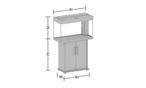 Тумба для аквариума JUWEL Рио 125, темно-коричневая, 81x36×73 см