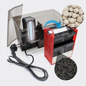 Навесной кассетный фильтр-водопад SUNSUN СBG-500 со скимером и UV стерилизатором, 6 Вт, 500 л/ч