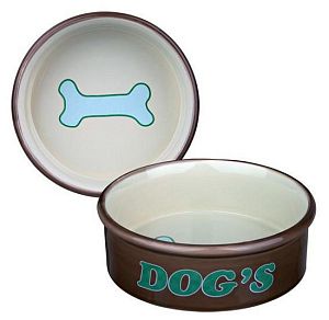 Миска TRIXIE Dog's для собак, 0,3 л, D 12 см, керамика, цвет в ассортименте