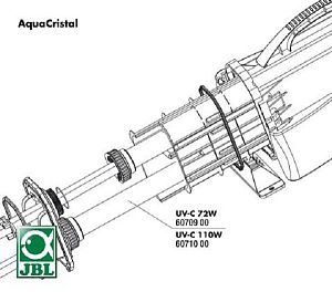 JBL Кварцевая колба для УФ-стерилизатора AquaCristal UV-C 110W, арт. 6 071 000
