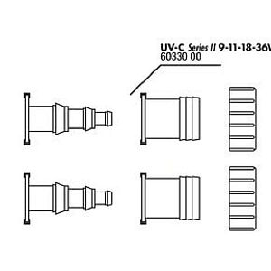 JBL Комплект присоединительных деталей для UV-C стерилизаторов 9, 11, 15, 18 и 36 Вт, арт. 6 033 000