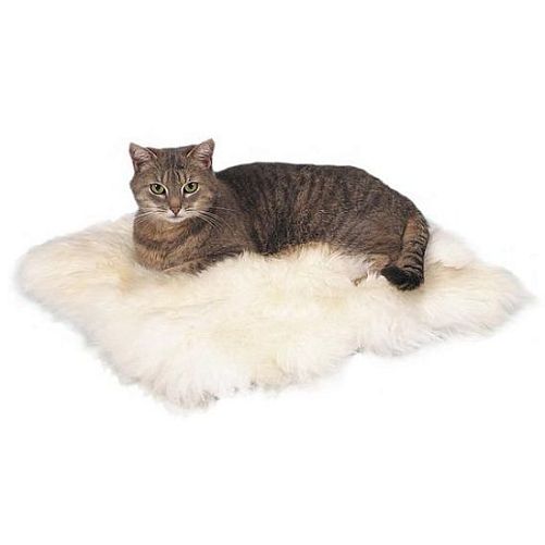 Лежак TRIXIE для кошек, натуральный мех овцы, 45х45 см