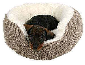 Лежак TRIXIE «Yuma» для собак, D 55 см, коричневый, белый