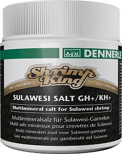 Добавка Dennerle Shrimp King SHRIMP KING SULAWESI SALT GH+/KH+ для повышении жесткости в аквариумах с креветками, 200 г