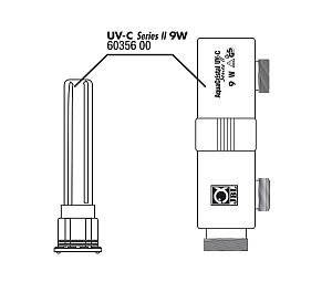 JBL Корпус стерилизатора JBL AquaCristal UV-C 9W SERIES II с крепежом, арт. 6 035 600