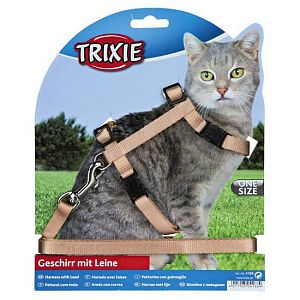 Шлейка TRIXIE с поводком для кошки, 25−44 см, 10 м, нейлон