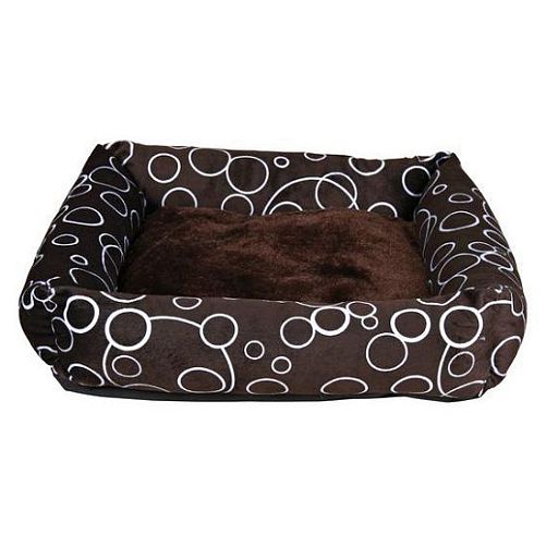 Лежак TRIXIE "Marino" для собак, 46х46 см, коричневый, бежевый, кружочки