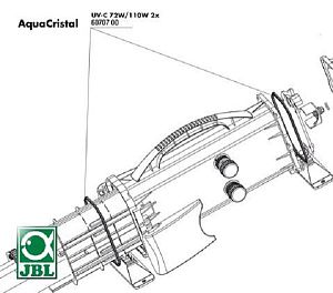 JBL Прокладки для корпуса УФ-стерилизаторов AquaCristal UV-C 72/110W, 2 шт., арт. 6 070 700