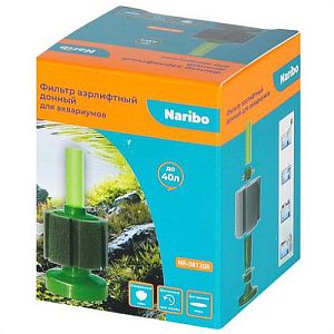 Фильтр аэрлифтный Naribo донный XS, губка, 5,5×5,5×12,5 см
