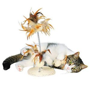 Игрушка TRIXIE для кошки, сизаль и перья, 30 см