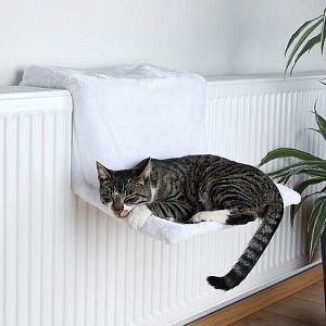 Гамак TRIXIE для кошки, на радиатор, плюш, 45х24×24 см, светло-коричневый, коричневый