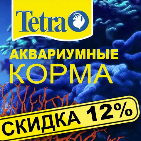 Скидка до 20% на корма для рыб