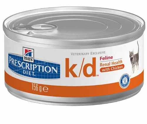 Диета Hill`s Prescription Diet k/d для кошек при болезнях почек, МКБ, 156 г Диета Hill`s Prescription Diet k/d для кошек при болезнях почек, МКБ, 156 г